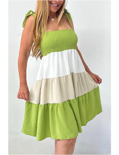 Mono largo manga corta con cinturón para mujer | Tienda Lima-Limon.net
