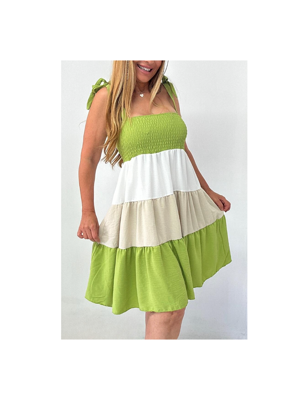 Mono largo manga corta con cinturón para mujer | Tienda Lima-Limon.net